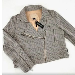Blank NYC Checkered Blazer - Black and Cream